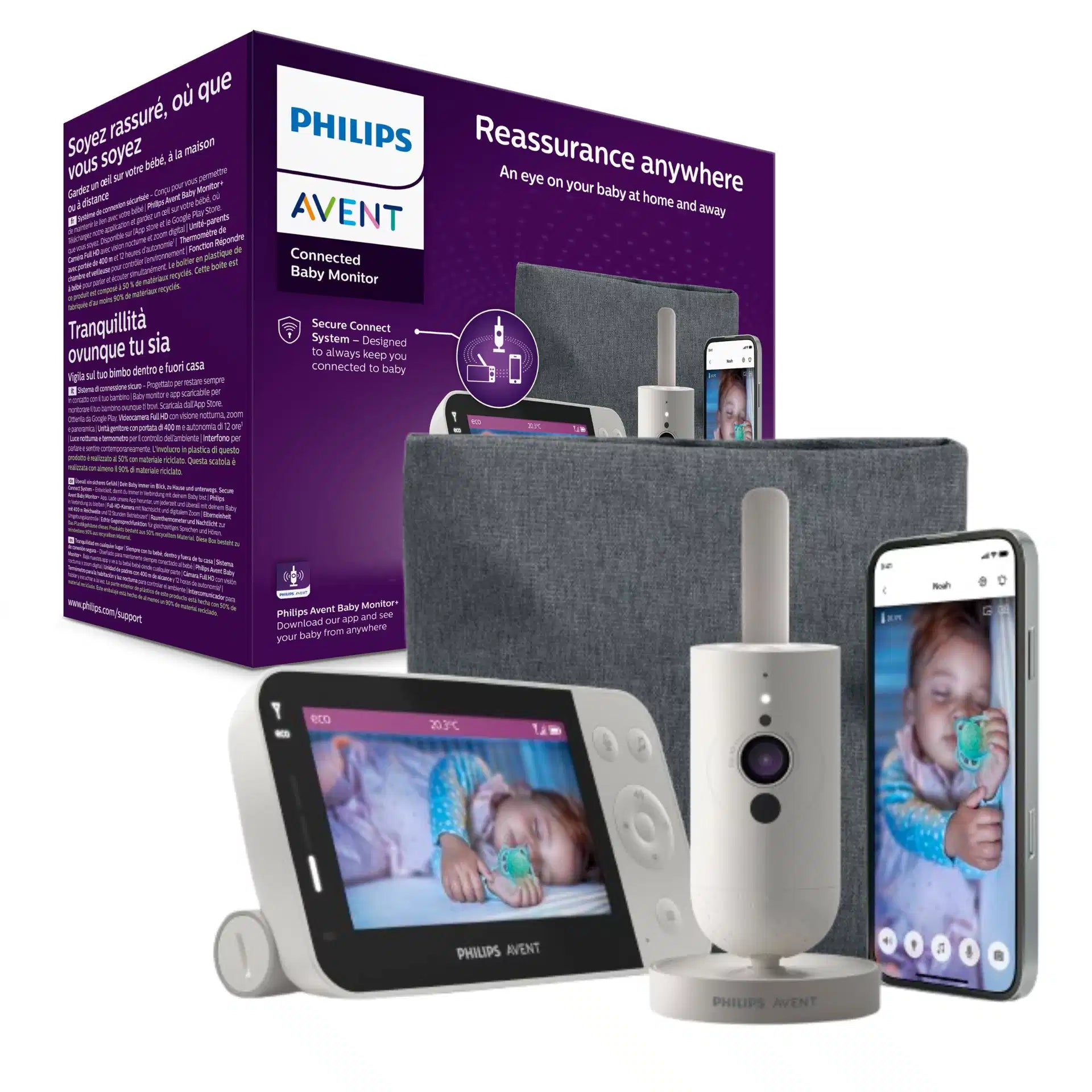 Babyphone Philips Avent Connected Babyphone SCD953/26 - Babynouch