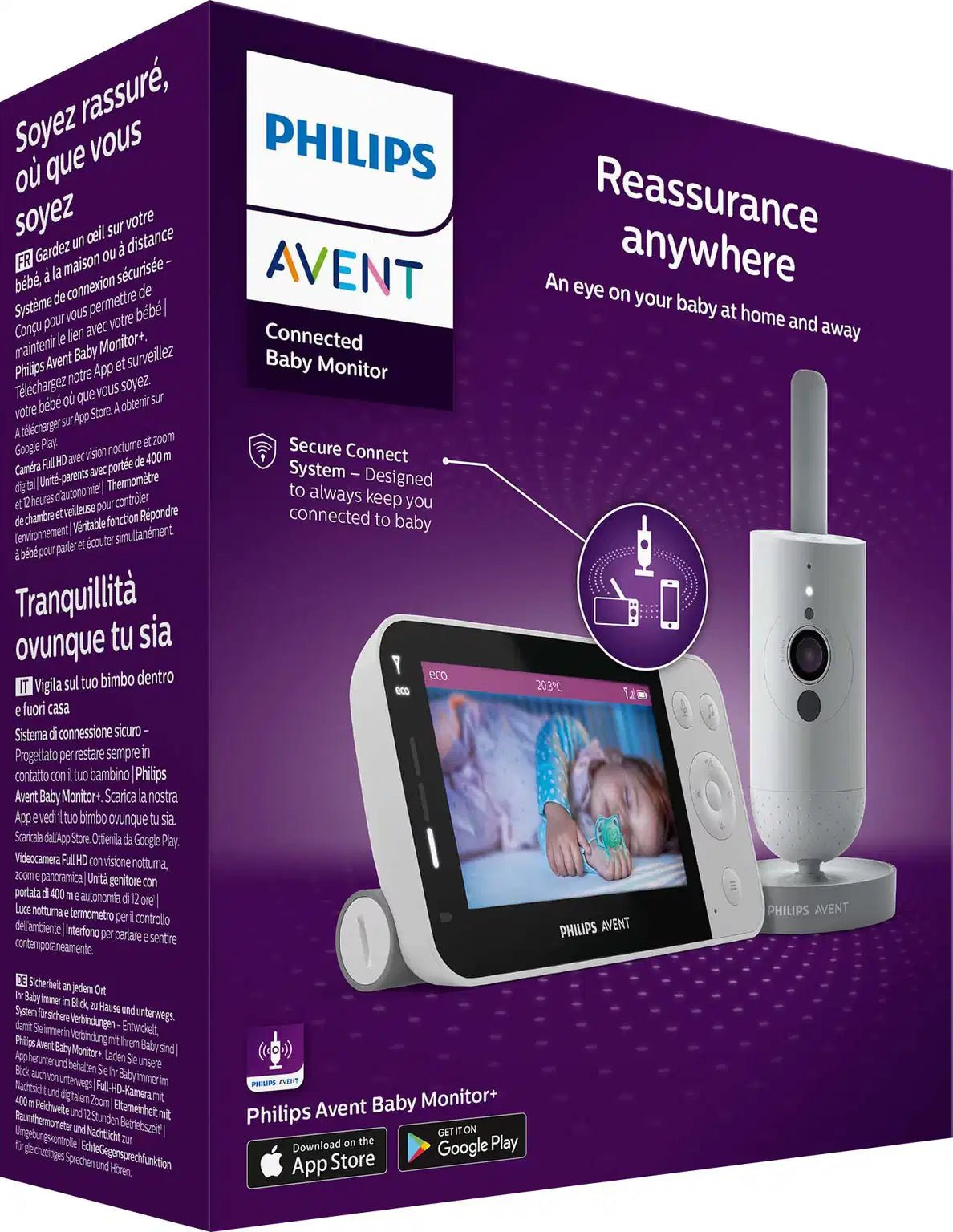 Babyphone Philips Avent Connected Babyphone SCD953/26 - Babynouch