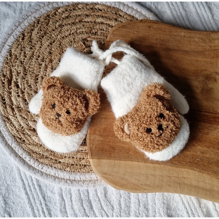 Gants avec ours en peluche - Babynouch