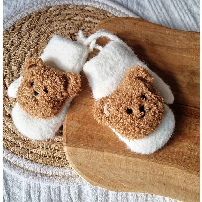 Gants avec ours en peluche - Babynouch