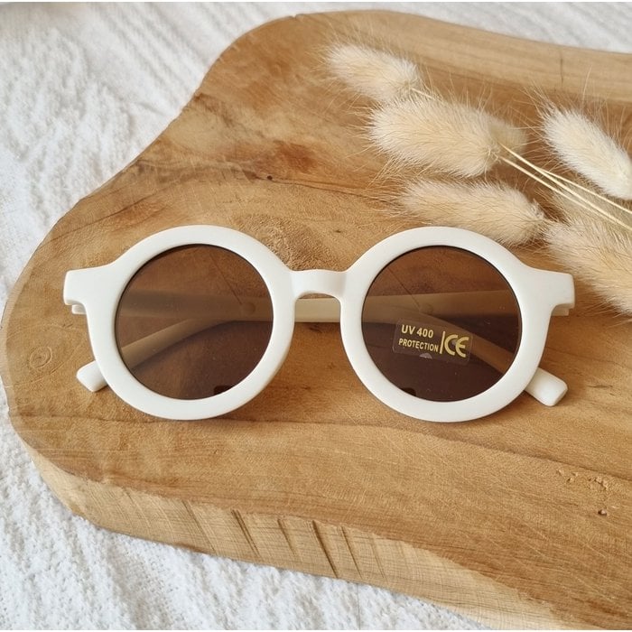 Lunettes de soleil bébé et enfant UV400 rondes - Beige - Babynouch
