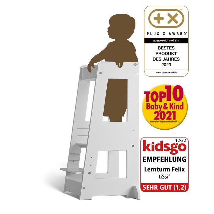 Tour d'apprentissage TiSsi® FELIX - hêtre BLANC - Babynouch