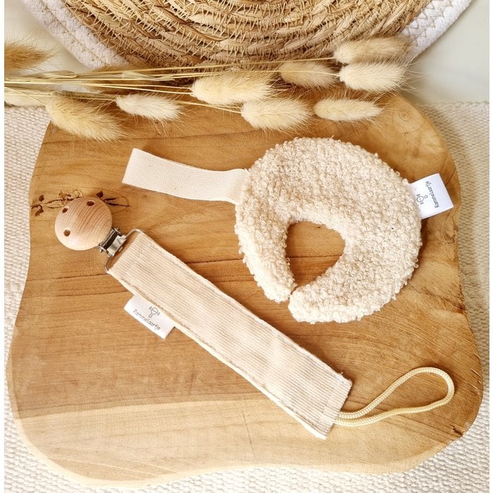 Attache Sucette Doudou tissu Teddy Lune - Babynouch