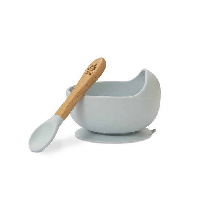 Bol en silicone avec ventouse et cuillère - Babynouch