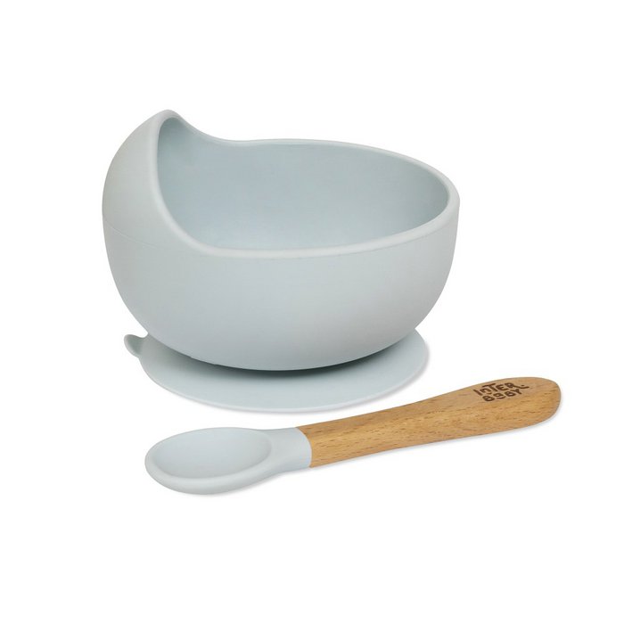 Bol en silicone avec ventouse et cuillère - Babynouch