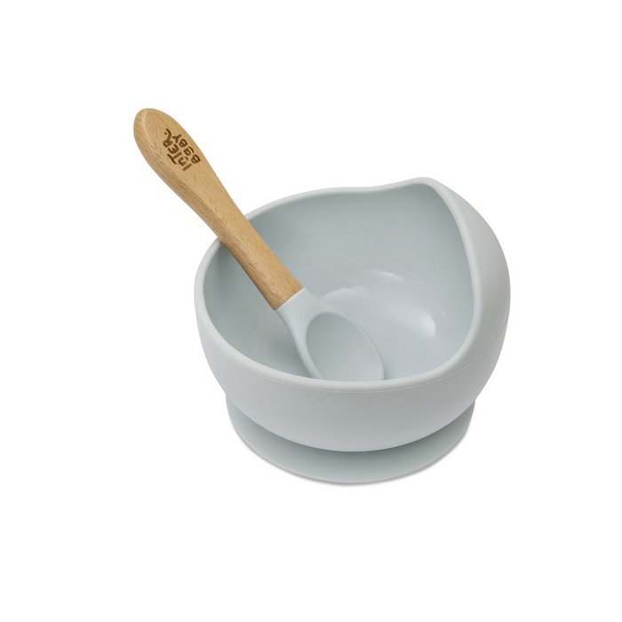 Bol en silicone avec ventouse et cuillère - Babynouch