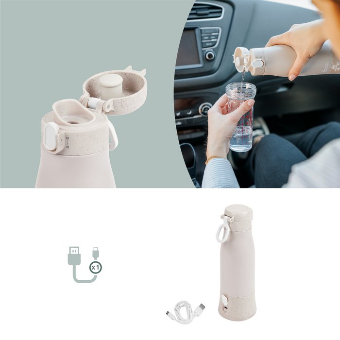 Chauffe - biberon Nomade Moov & Feed mineral beige - Babynouch