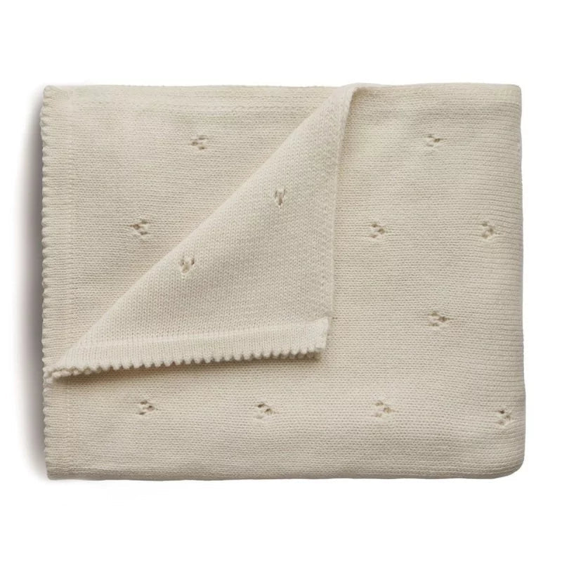 Couverture Pointelle ivoire - Mushie - Babynouch