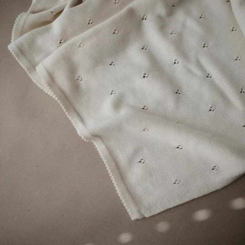 Couverture Pointelle ivoire - Mushie - Babynouch